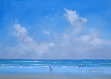 風景 Painting - ビーチタイムの抽象的な海の風景